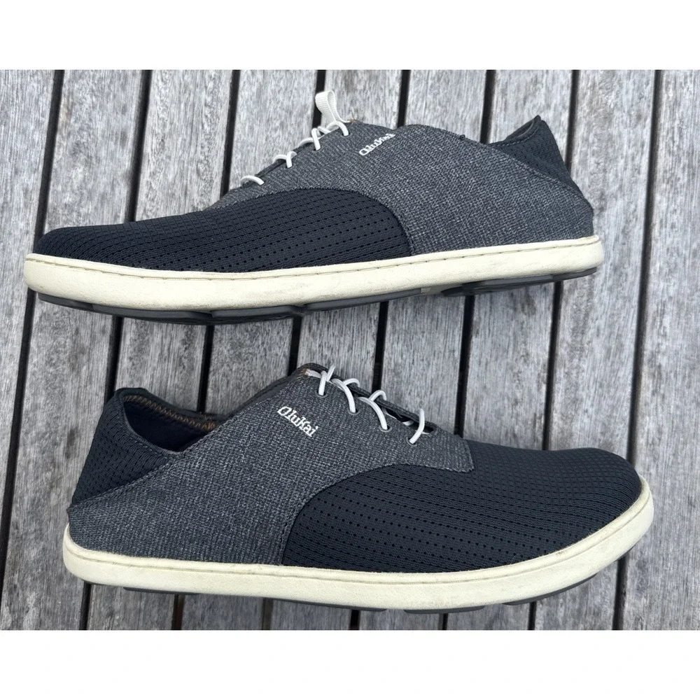 Olukai Nohea Moku Men's Casual Slip On Boat Shoes Size 9 Gray 10283-6C6C